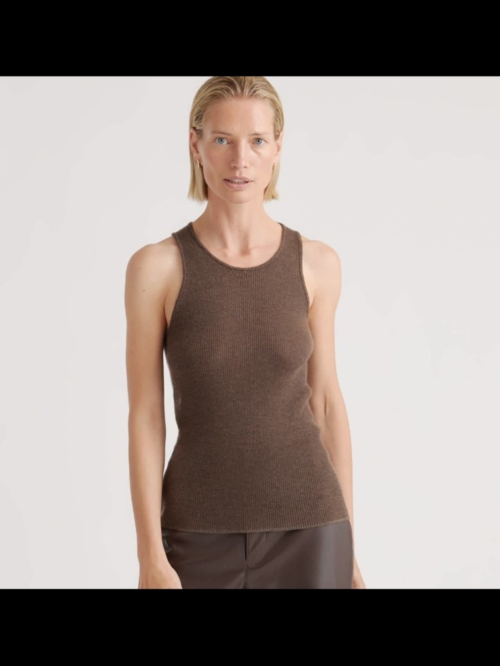 Quince Featherweight Cashmere Ribbed Tank